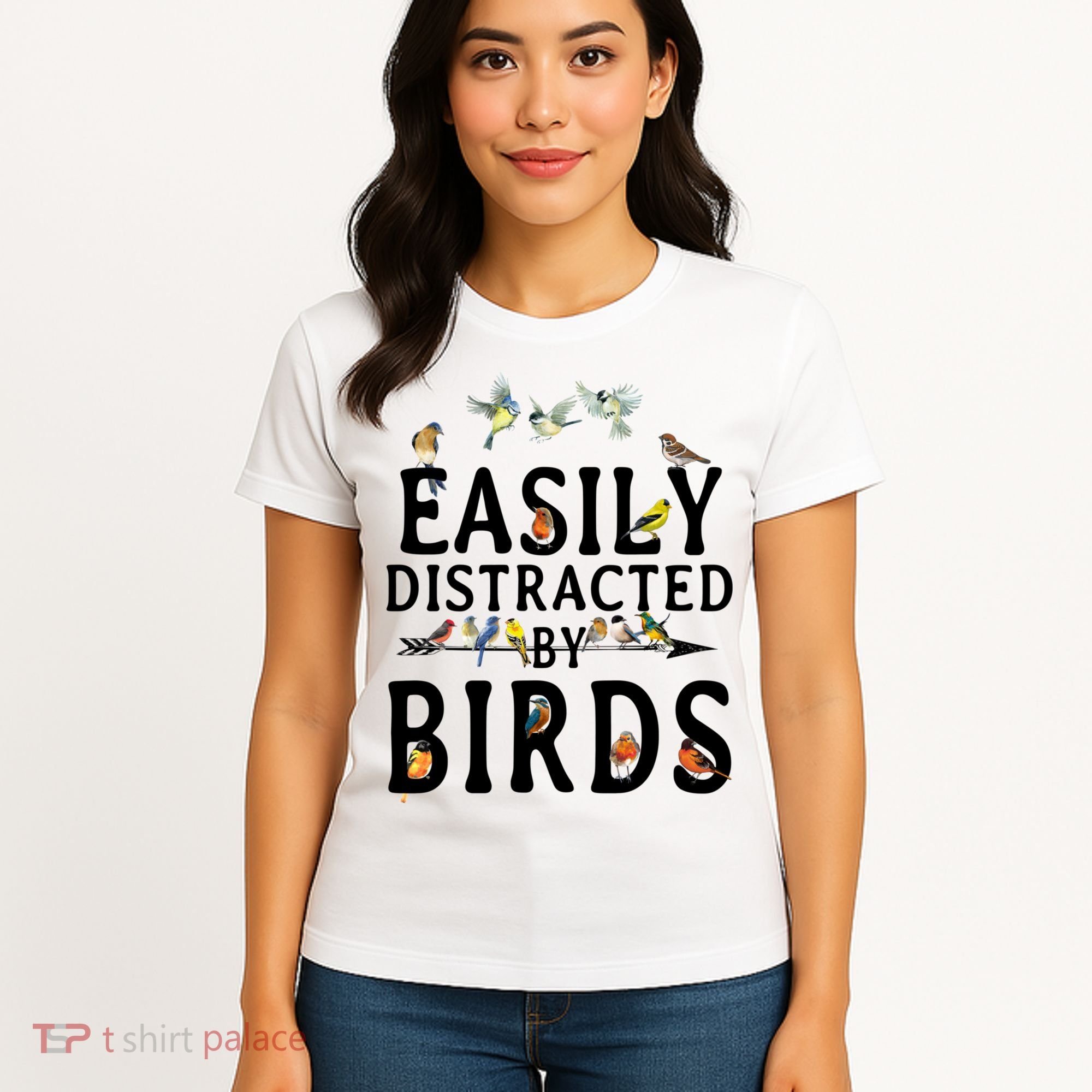 Easily Distracted By Birds Bird Lover Women's T-Shirt