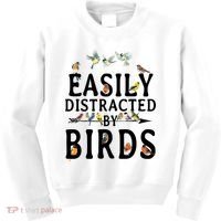 Easily Distracted By Birds Bird Lover Kids Sweatshirt thumb 0