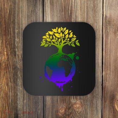 Earth Day Colorful Nature Coaster