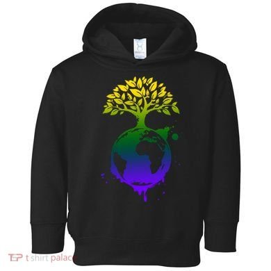 Earth Day Colorful Nature Toddler Hoodie