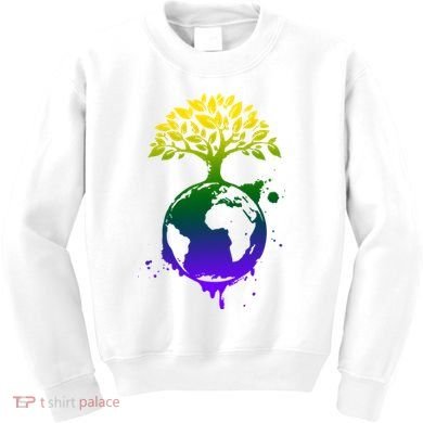 Earth Day Colorful Nature Kids Sweatshirt