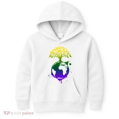 Earth Day Colorful Nature Kids Hoodie