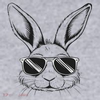 Easter Day Cool Bunny Face With Sunglasses Women's Sweatshirt thumb 2