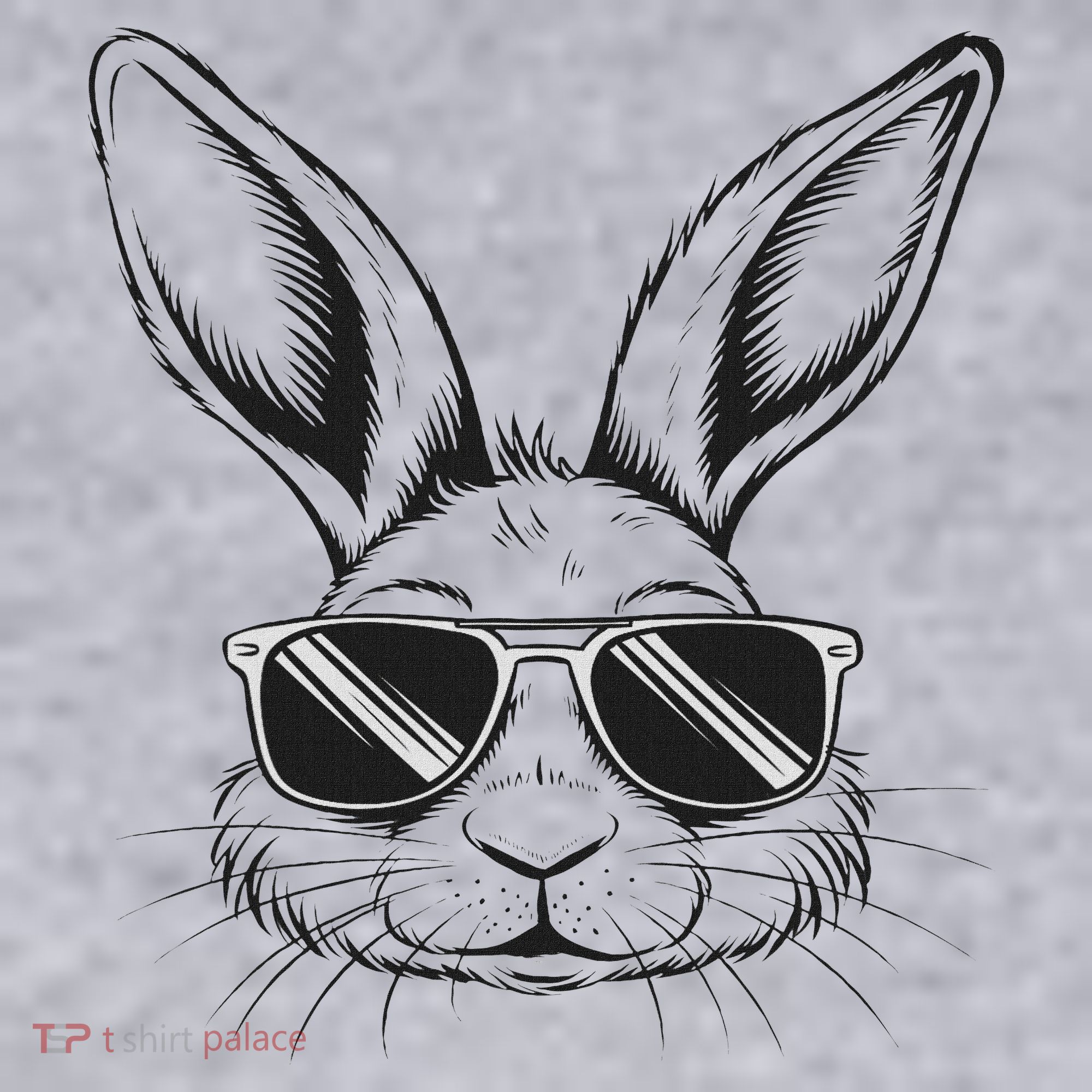Easter Day Cool Bunny Face With Sunglasses Women's Sweatshirt