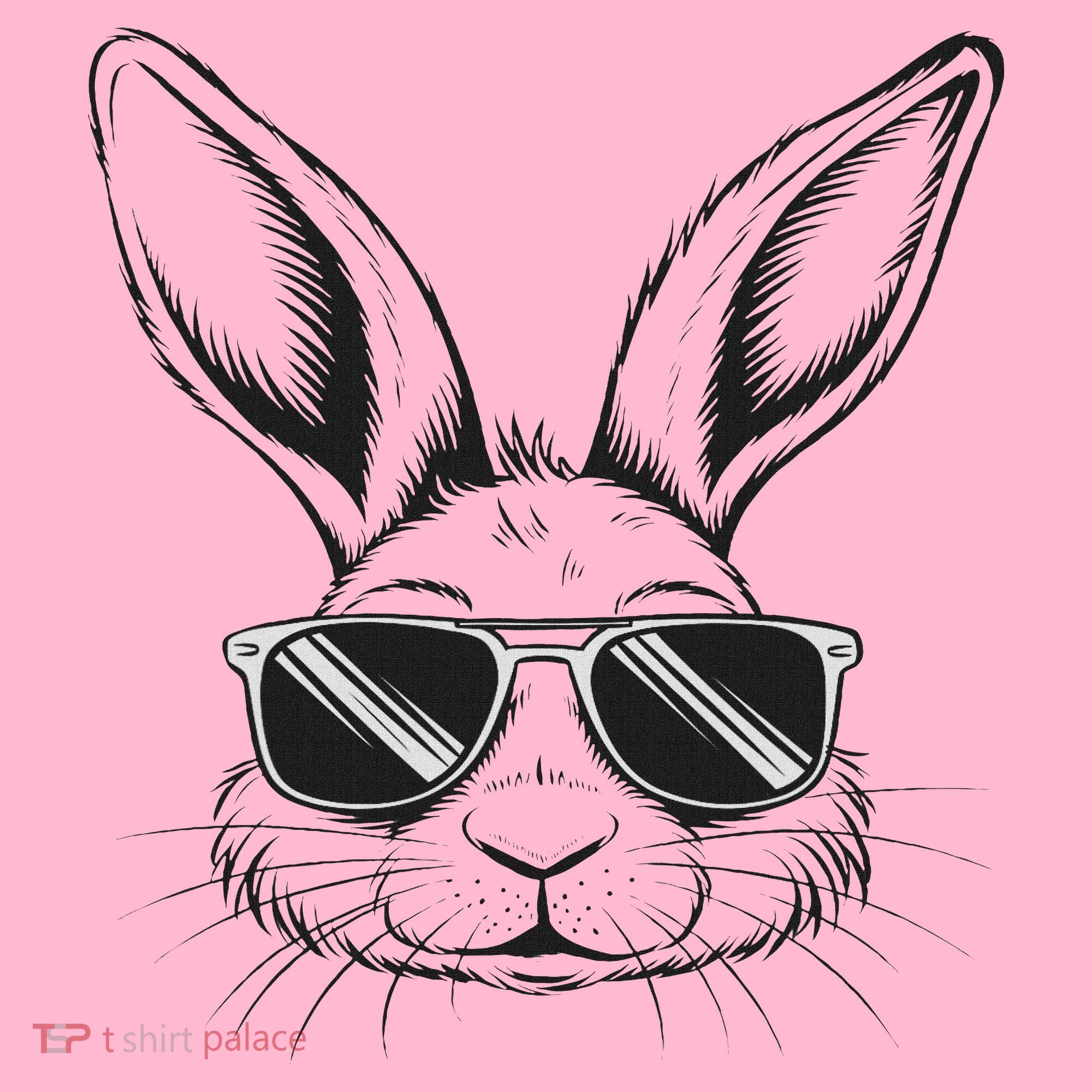Easter Day Cool Bunny Face With Sunglasses Coaster