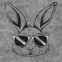 Easter Day Cool Bunny Face With Sunglasses Toddler Hoodie thumb 2