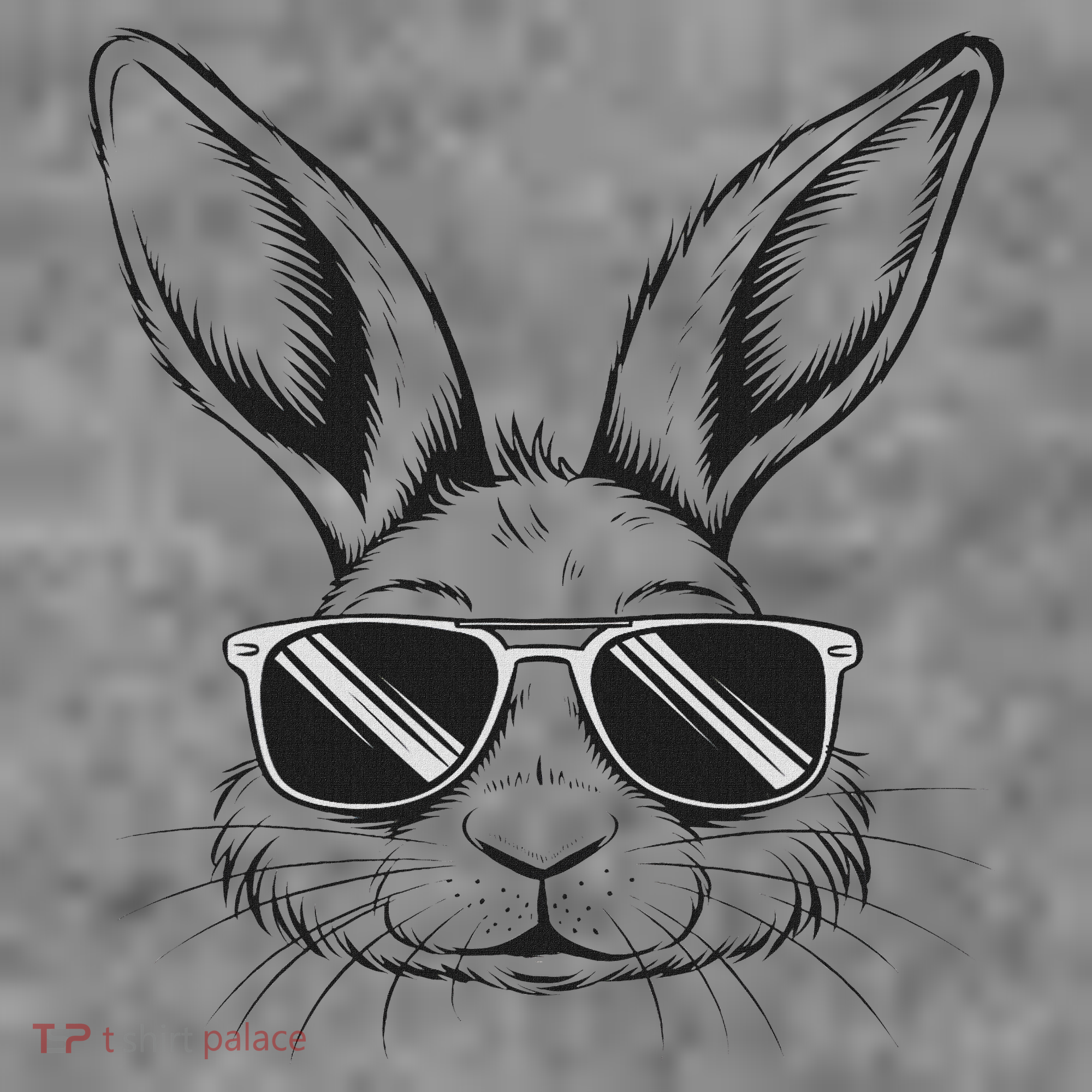 Easter Day Cool Bunny Face With Sunglasses Toddler Hoodie