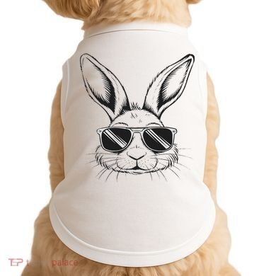 Easter Day Cool Bunny Face With Sunglasses Doggie Tank