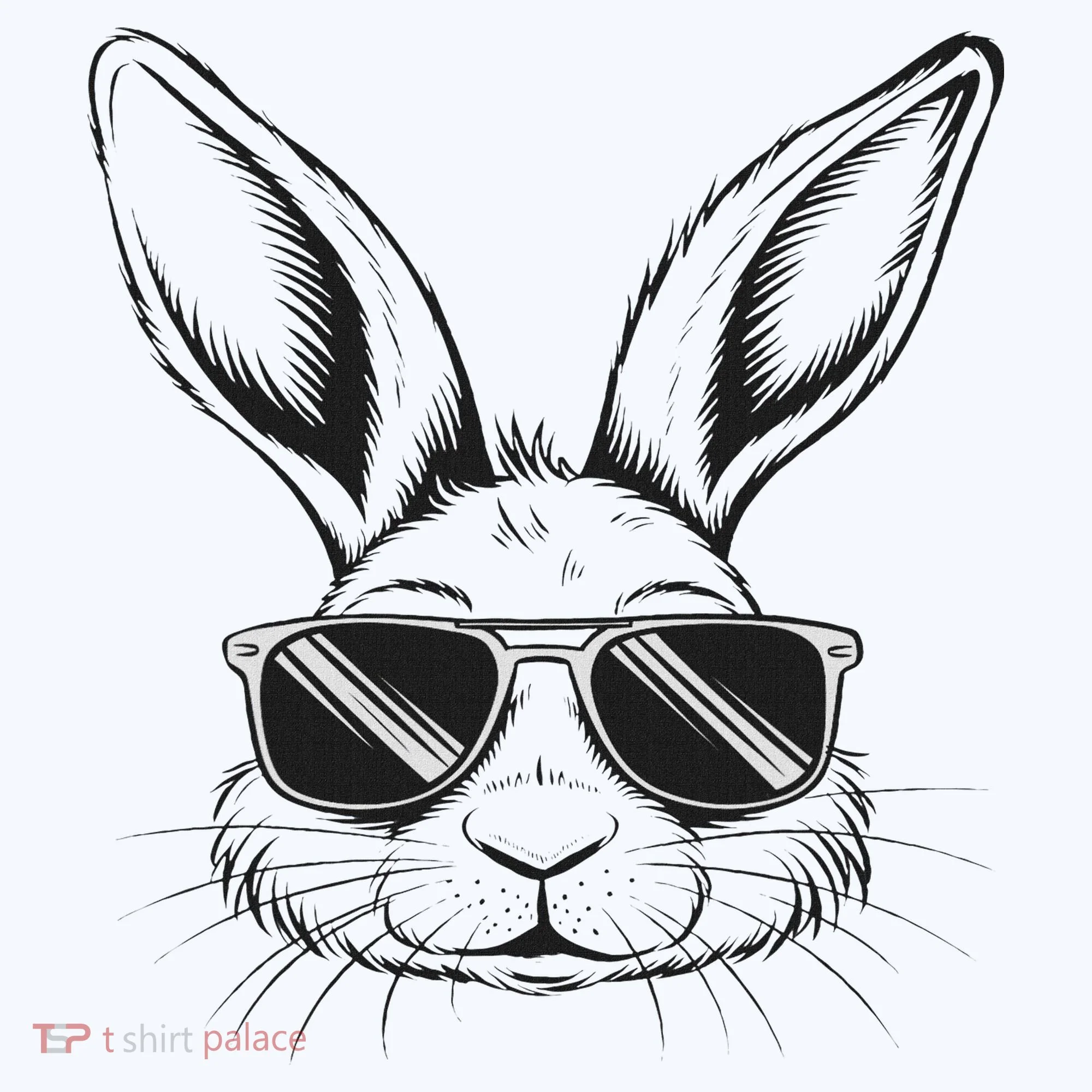 Easter Day Cool Bunny Face With Sunglasses Doggie Tank