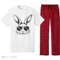 Easter Day Cool Bunny Face With Sunglasses Pajama Set thumb 0