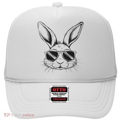 Easter Day Cool Bunny Face With Sunglasses Hat