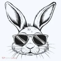 Easter Day Cool Bunny Face With Sunglasses Toddler T-Shirt thumb 4