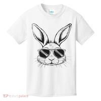 Easter Day Cool Bunny Face With Sunglasses Kids T-Shirt thumb 0