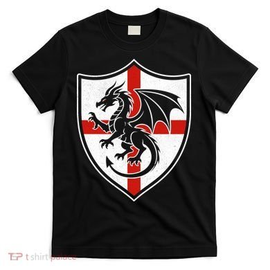 England Dragon Crest Shield Red Cross Emblem T-Shirt
