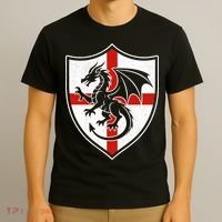England Dragon Crest Shield Red Cross Emblem T-Shirt thumb 3