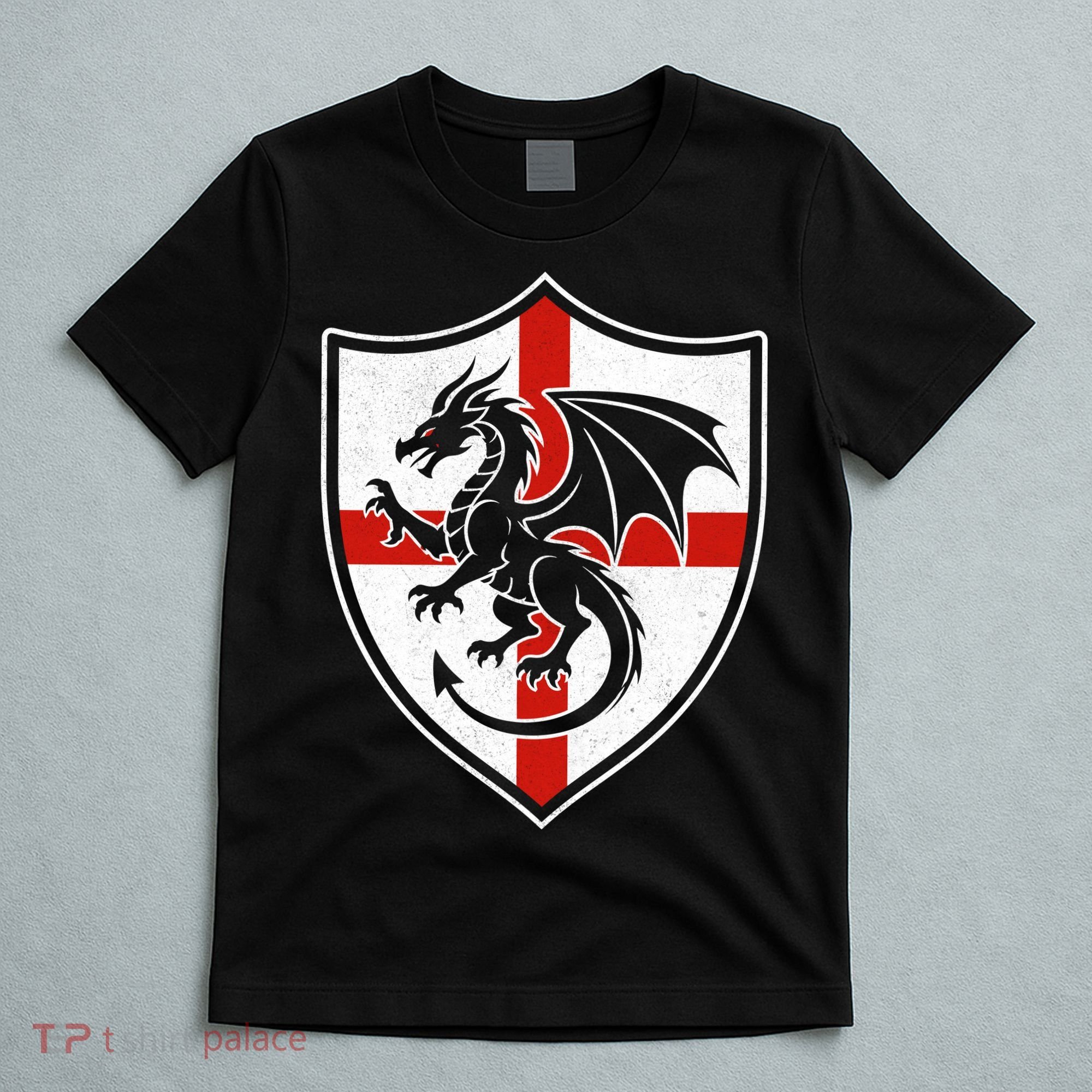 England Dragon Crest Shield Red Cross Emblem T-Shirt