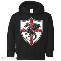 England Dragon Crest Shield Red Cross Emblem Toddler Hoodie thumb 0