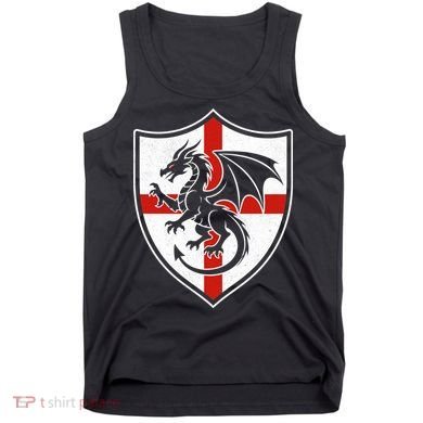England Dragon Crest Shield Red Cross Emblem Tank Top