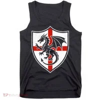 England Dragon Crest Shield Red Cross Emblem Tank Top thumb 0