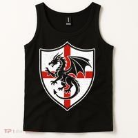 England Dragon Crest Shield Red Cross Emblem Tank Top thumb 2