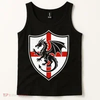 England Dragon Crest Shield Red Cross Emblem Tank Top thumb 2