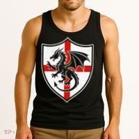 England Dragon Crest Shield Red Cross Emblem Tank Top thumb 3