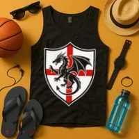 England Dragon Crest Shield Red Cross Emblem Tank Top thumb 4