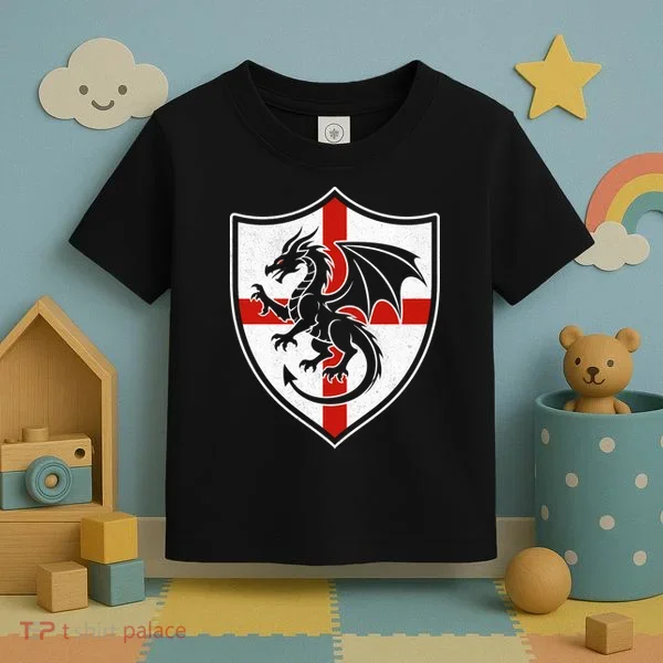England Dragon Crest Shield Red Cross Emblem Toddler T-Shirt