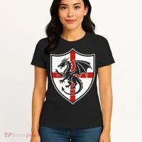 England Dragon Crest Shield Red Cross Emblem Women's T-Shirt thumb 4