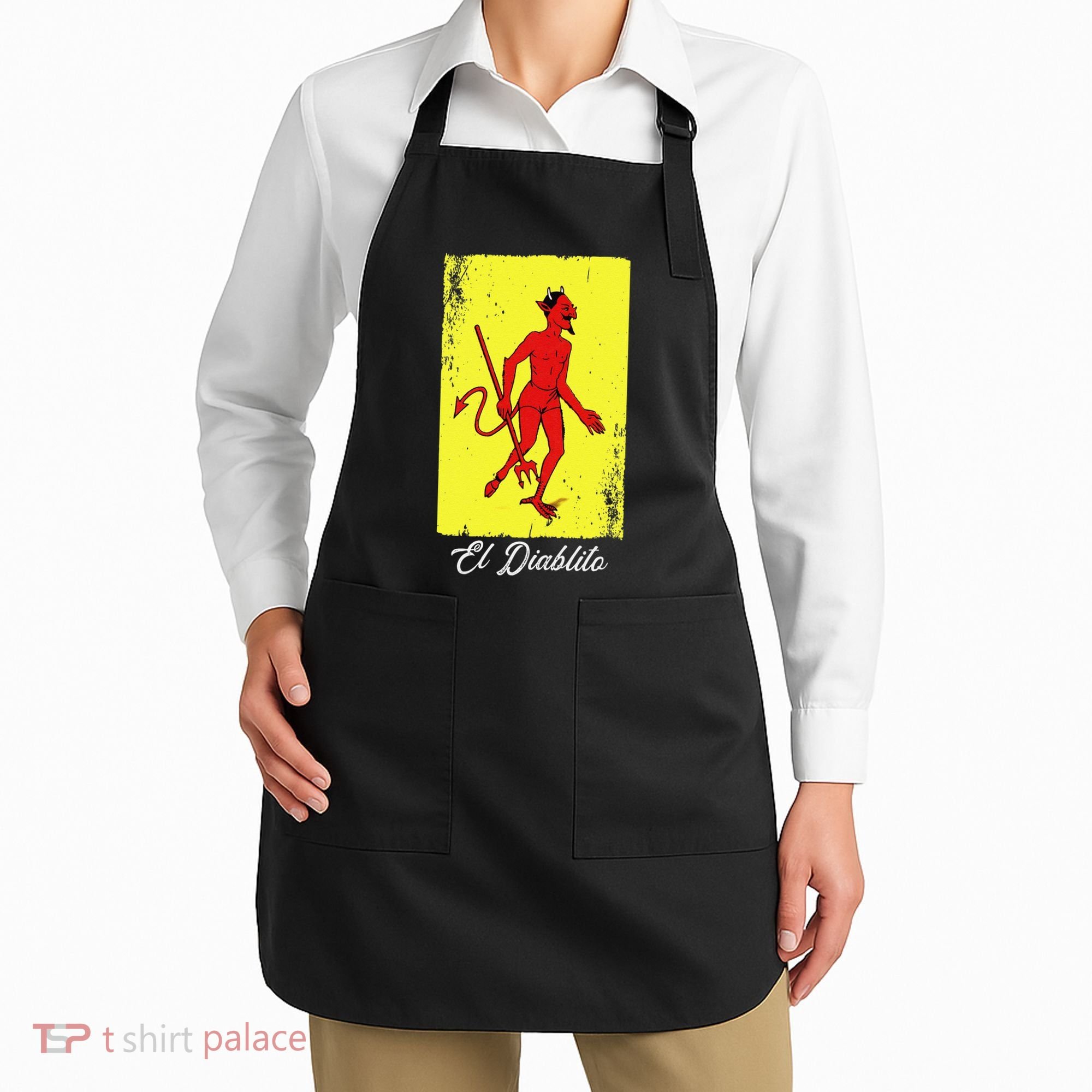 El Diablito Card Mexican Lottery Card Apron