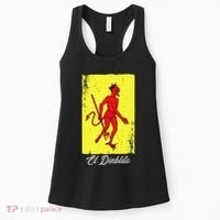 El Diablito Card Mexican Lottery Card Women's Tank Top thumb 0