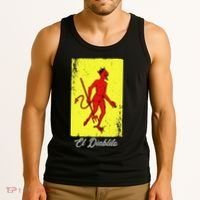 El Diablito Card Mexican Lottery Card Tank Top thumb 3