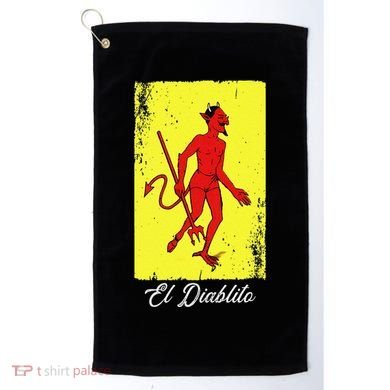 El Diablito Card Mexican Lottery Card Golf Towel