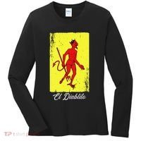 El Diablito Card Mexican Lottery Card Women's Long Sleeve Shirt thumb 0
