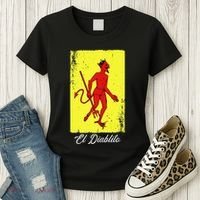 El Diablito Card Mexican Lottery Card Women's T-Shirt thumb 3