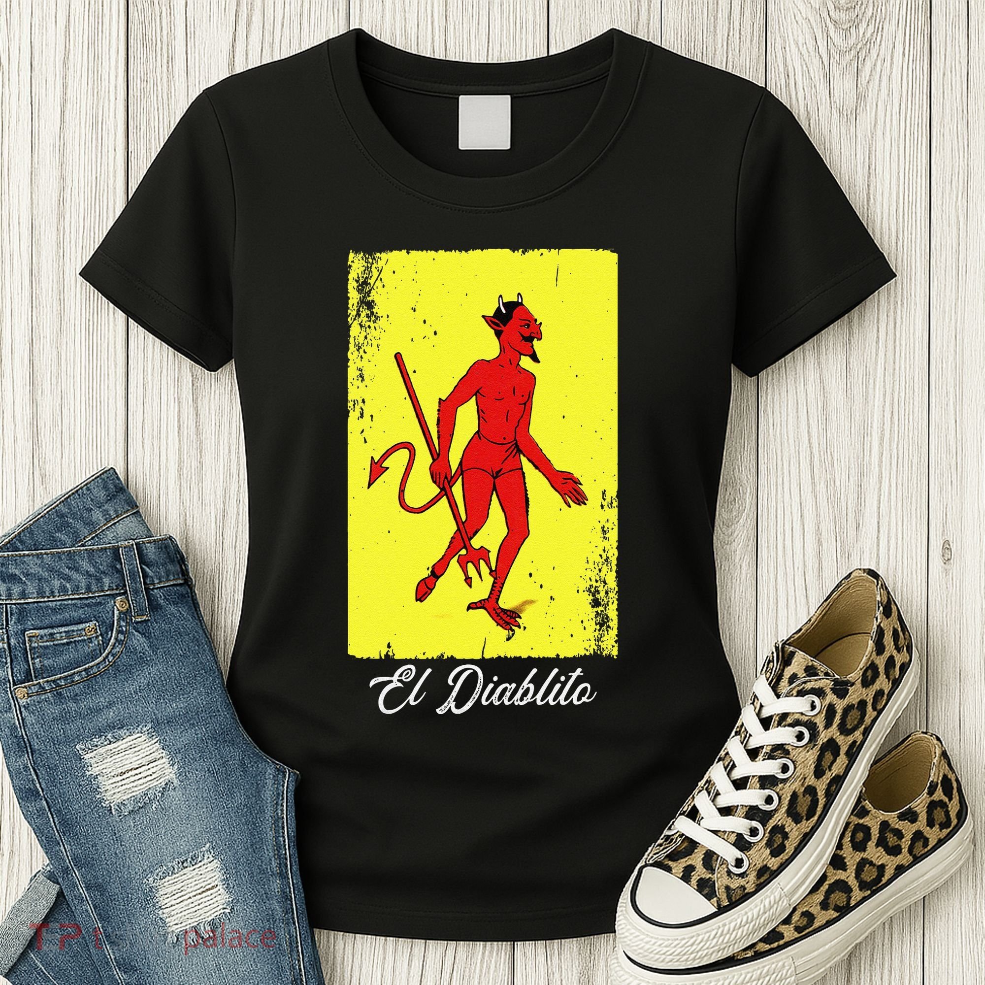 El Diablito Card Mexican Lottery Card Women's T-Shirt