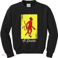 El Diablito Card Mexican Lottery Card Kids Sweatshirt thumb 0