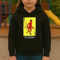 El Diablito Card Mexican Lottery Card Kids Hoodie thumb 3