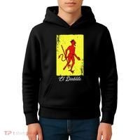 El Diablito Card Mexican Lottery Card Kids Hoodie thumb 4