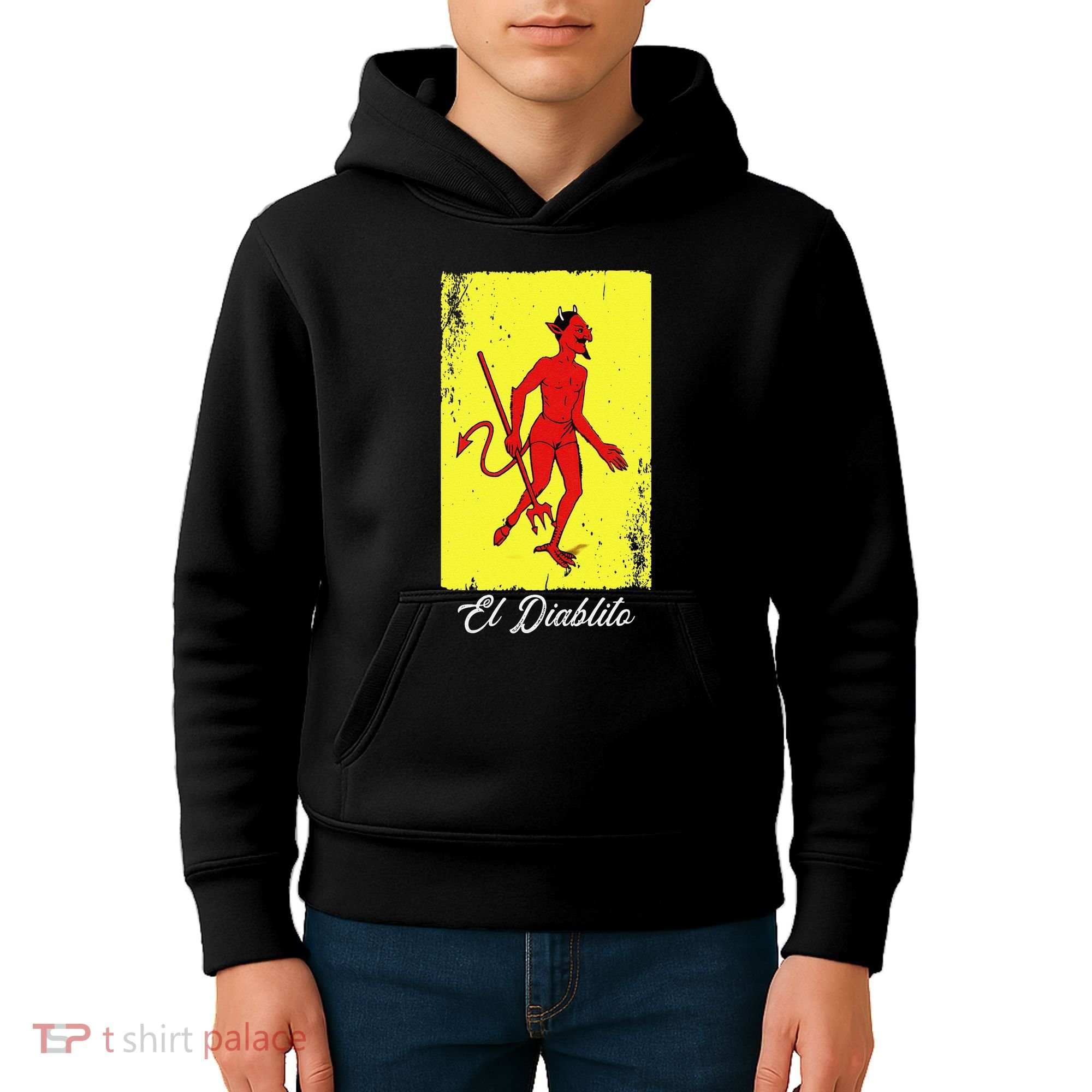 El Diablito Card Mexican Lottery Card Kids Hoodie