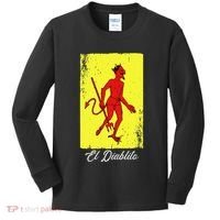 El Diablito Card Mexican Lottery Card Kids Long Sleeve Shirt thumb 0