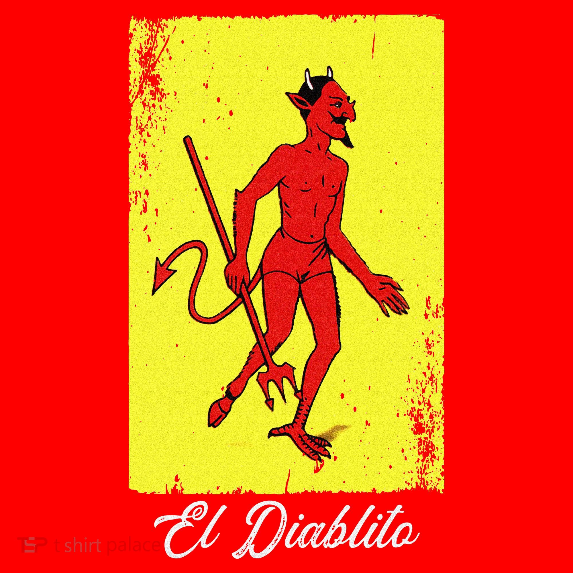 El Diablito Card Mexican Lottery Card Santa Hat