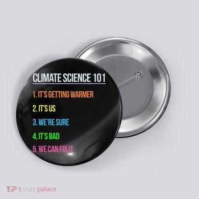 Earth Day Climate Change Scientists March Button