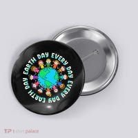 Earth Day Cute Children Around The World Button thumb 0