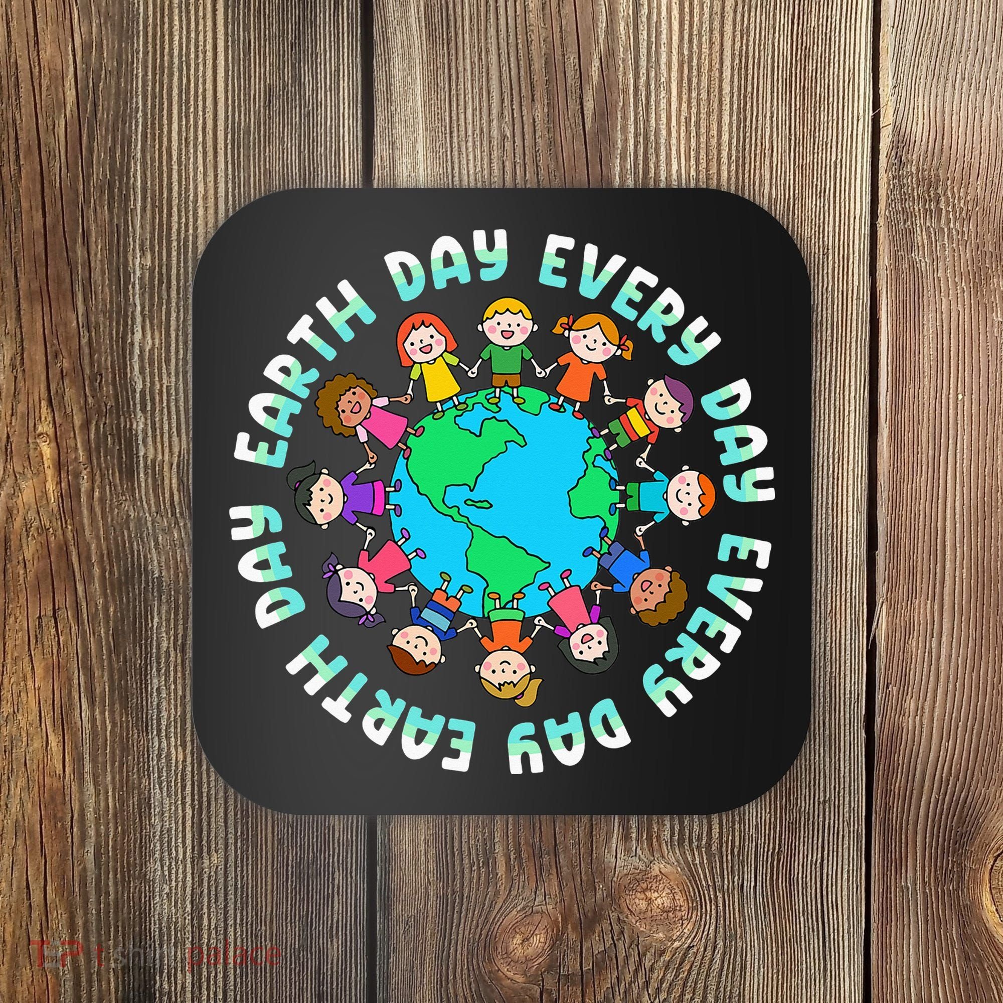 Earth Day Cute Children Around The World Coaster
