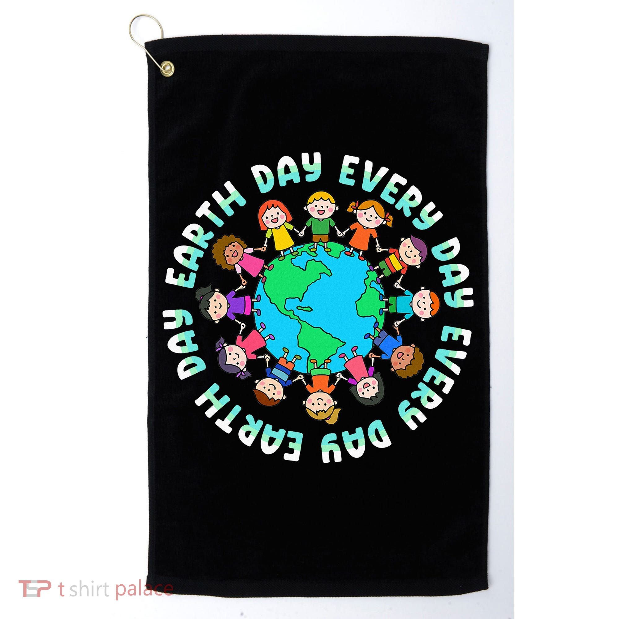 Earth Day Cute Children Around The World Golf Towel