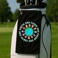Earth Day Cute Children Around The World Golf Towel thumb 2