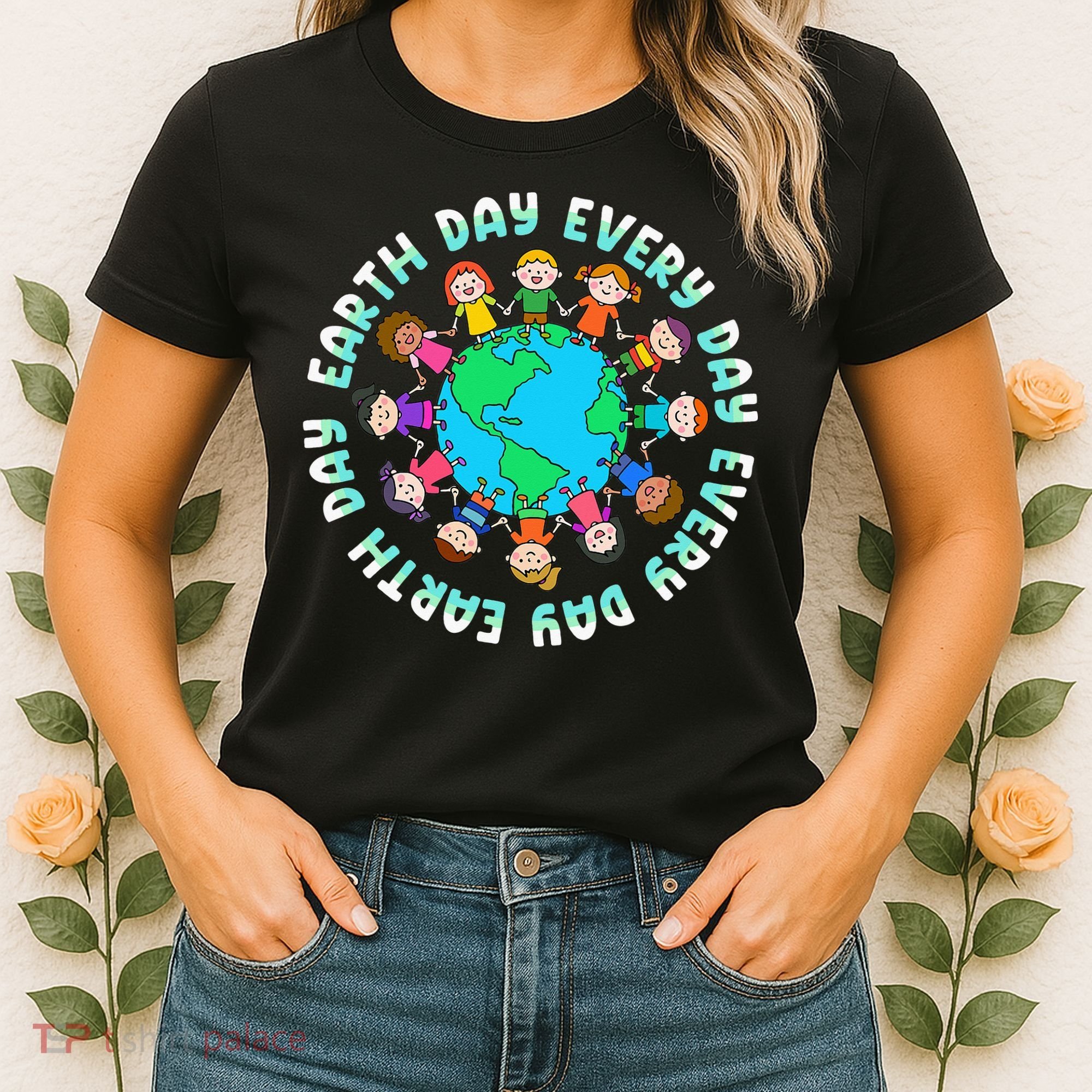 Earth Day Cute Children Around The World Women's T-Shirt