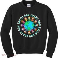Earth Day Cute Children Around The World Kids Sweatshirt thumb 0