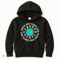 Earth Day Cute Children Around The World Kids Hoodie thumb 0